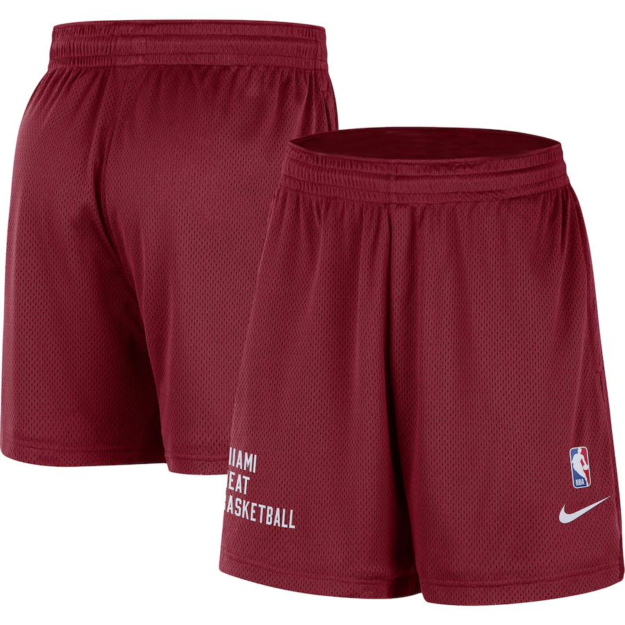 2024 Men NBA Miami Heat  red shorts-0